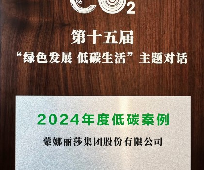 行業(yè)唯一！蒙娜麗莎入選中新社2024年度低碳案例