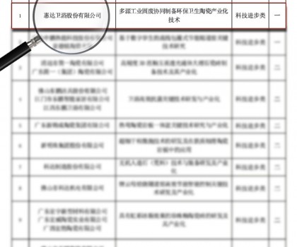 惠達(dá)衛(wèi)浴榮獲行業(yè)科技創(chuàng)新獎(jiǎng)，以ESG與智造引領(lǐng)全球化布局